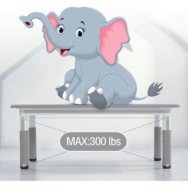 Historyli Juego de mesa y 6 sillas,altura ajustable,escritorio con grafiti y patas antideslizantes,capacidad máxima de 136 kg,mesa de actividades artísticas para niños de 2 a 10 años,color gris