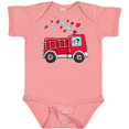 thumbnail image 3 of Inktastic Valentine Fire Truck with Cute Dalmatian and Hearts Boys or Girls Baby Bodysuit, 3 of 5