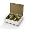 thumbnail image 2 of Pristine 36 Note Mother of Pearl with Silver Base Musical Jewelry Box - Don't Cry for Me Argentina, 2 of 2