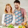 thumbnail image 5 of Blue Red Checkered Pattern Apron-Garden Aprons for Women with Pockets-Cotton Linen Waterproof Kitchen Cooking Gardening Aprons Adjustable for Kitchen,Cooking,BBQ and Salon 33x27 Inch, 5 of 7