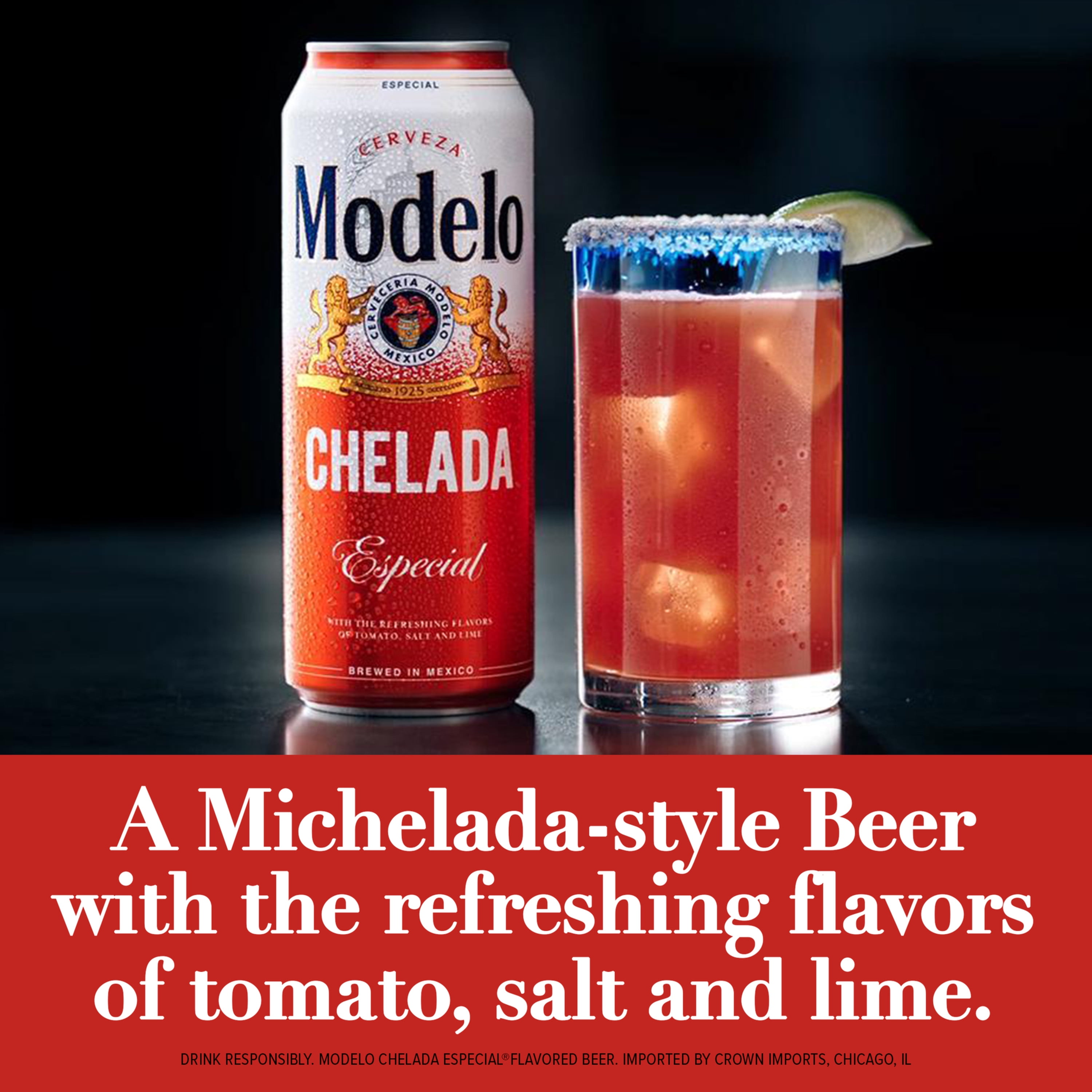 Modelo Chelada Especial Mexican Import Flavored Beer 24 Fl Oz Can 3 5 Abv Walmart Com Walmart Com
