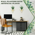thumbnail image 3 of OldPAPA 10 In Hanging Planters with Artificial Aquatic Plants, Metal Vase, 2 Piece, 3 of 7