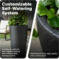 thumbnail image 4 of Step2 Tremont Tall Round Tapered Planter, Large Planters for Outdoor Plants, Gardening and Flower Pot for Patio or Porch, Efficient Drainage, Durable Plastic, Onyx Black, 1-Pack, 4 of 7