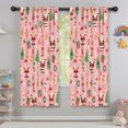 thumbnail image 5 of Blackout Kids Curtains,Pink Christmas Santa Pattern Childrens Insulated Curtains Set Of 2,Bedroom Essentials,Toddler Room Decor 42"x63", 5 of 5