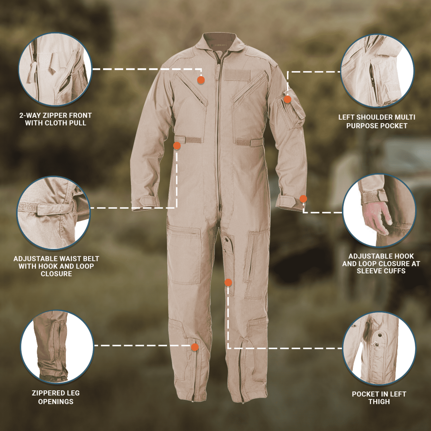 個人装備 CWU-27/P 42S PROPPER® CWU 27/P Nomex® Flight Suit