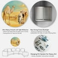 thumbnail image 5 of Designart 'Camels In Wild Desert II' Farmhouse Circle Metal Wall Art 23x23 - Disc of 23, 5 of 5