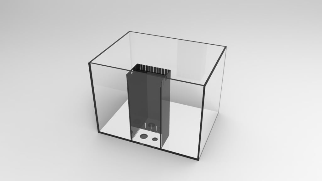 SC Aquariums 34G Starfire Aquarium w/Center Overflow 24x18x18 H 10mm Starfire/Low Iron Glass, Return Pump Included, Ready to get Wet