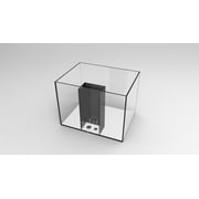 SC Aquariums 34 Gallon Rimless Aquarium, 24 x 18 x 18, 10mm Low Iron Glass, Center Overflow, Includes Complete Plumbing Kit