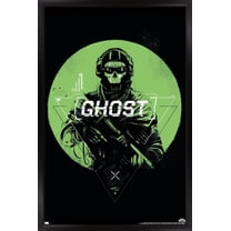 Call of Duty: Modern Warfare 2 - Ghost Emblem Wall Poster, 22.375" x 34" Framed