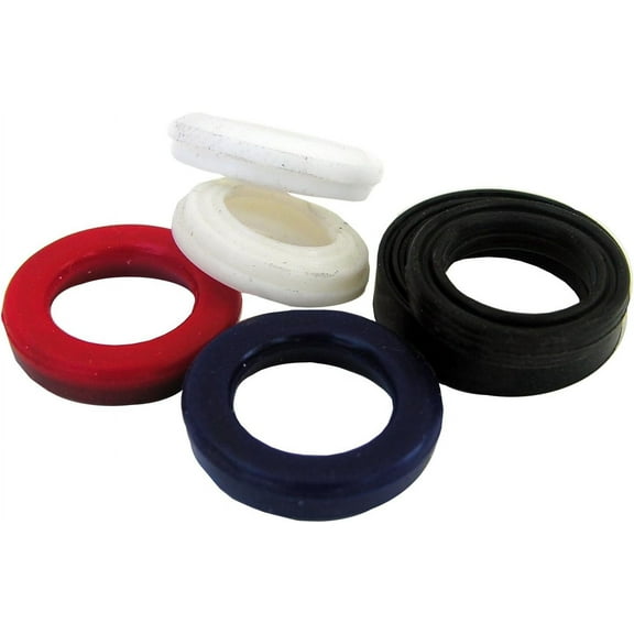 Lasco Fittings Assorted Rubber Replacement Seals - For Ceramic Stems - Pack of 6, Assorted