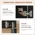 thumbnail image 6 of Bathroom Wall Cabinet, Arched Medicine Cabinet Over Toilet Storage with Adjustable Shelf and Open Compartment for Laundry Room Kitchen Living Room, Black, 6 of 7