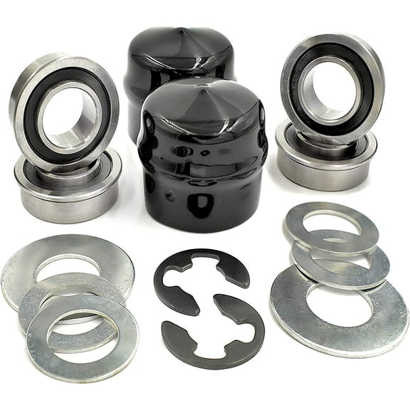 HD Switch 9040H - 9040-H Front Wheel Bushing to Bearing Conversion Kit Fits Craftsman, Sears, AYP, Poulan, Husqvarna Jonsered Weed Eater Roper Murray Noma 91334 491334MA - OEM Upgrade (4 Pack)