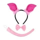 thumbnail image 1 of Diadema con orejas de cerdo, accesorio para el cabello ideal para espectáculos, festivales, cosplay y Halloween. Conjunto rosa de 3 piezas, 1 of 9