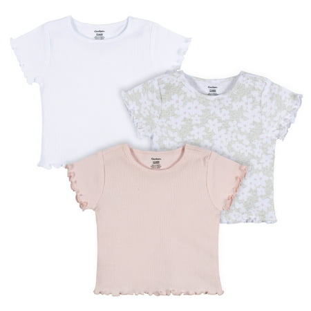

3-Pack Baby & Toddler Girls Sweet Florals Short Sleeve Tees