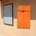 thumbnail image 1 of Style Flair Box Mailbox Bin Door Designed Pastoral Style Letter Box Drop Box Slots Metal Installation Postbox Simple Drop Box Mailbox Beige Orange, 1 of 8