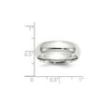 thumbnail image 3 of Gem & Harmony Mens or Ladies 10K White Gold 6mm Polished Wedding Band Ring for Men, 3 of 6