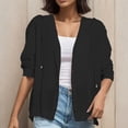 thumbnail image 2 of Women's Floral Print Puff Sleeve Kimono Cardigan Loose Cover Up Casual Blouse Tops Black One Size, 2 of 6