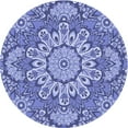 thumbnail image 1 of Ahgly Company Indoor Round Patterned Jeans Blue Area Rugs, 3' Round, 1 of 6