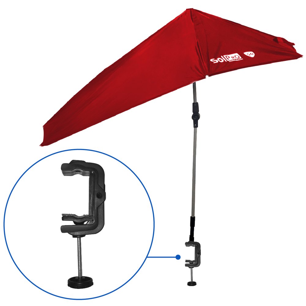 SolPro ClampOn Shade Umbrella 4 Way Clamp Umbrella with 360 Degree