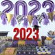 thumbnail image 3 of Globos morados 2023, globo de aluminio 2023 de 40 pulgadas, globos grandes de Mylar UBIUO color umber para 2023 UBIUO, decoraciones con globos para graduación de Año Nuevo, fiestas, 3 of 5