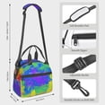 thumbnail image 4 of DouZhe Lunch Bags for Women and Men, Colorful Tie Dye Prints Reusable Portable Insulated Cooler Waterproof Lunch Tote Bag for Travel Work School Picnic, 4 of 7