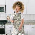 thumbnail image 4 of Beige Green Camo Pixel Pattern Kids Aprons for Girls and Boys,Adjustable Neck Strap Toddler Aprons for Kids Cooking Baking, 4 of 6