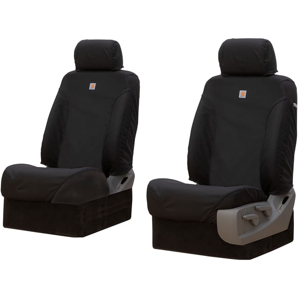 Covercraft Carhartt Super Dux Seatsaver Fundas De Asiento Personalizadas | Se Adapta A Modelos Selectos Cadillac/Chevrolet/Gmc | Asientos Individuales De 1ª Fila Super Dux Negro