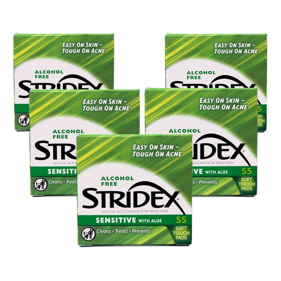 Stri-Dex Daily Care Sensitive With Aloe Pads 55 Each (Pack of 5)