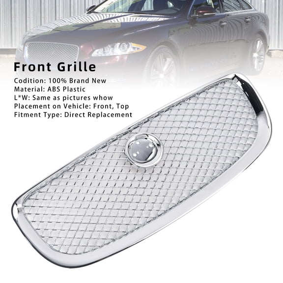 Chrome Front Bumper Grill Grille Fit For Jaguar XJ 2010-2015