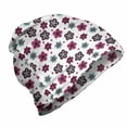 thumbnail image 1 of Floral Unisex Beanie, Florets Buds Kids Girls, Hiking Outdoors, Magenta Grey Pale Blue, by Ambesonne, 1 of 1