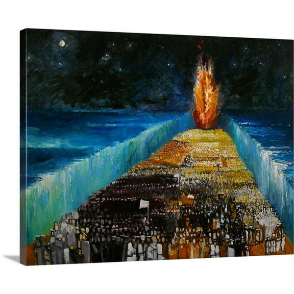 Great BIG Canvas | "Exodus, 1999" Canvas Wall Art - 20x16
