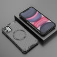 thumbnail image 2 of 2-in-1 Magnetic Phone Case for iPhone 11, [Anti-fall] [Compatible with MagSafe] Shockproof Translucent Honeycomb Pattern Back Ultra Slim Protective Case for iPhone 11,Black, 2 of 9
