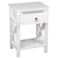thumbnail image 4 of FCH Nightstands Set of 2, Modern End Table Side Table with 1 Drawer and Storage Shelf, White, 4 of 8