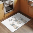 thumbnail image 2 of Entryway Rug 2'x3', Happy Easter Rabbits Small Rug for Kitchen Bathroom Door Mat Indoor Entrance, Spring Bunny Flowers Love Watercolor Non-Slip Area Rugs Floor Mats Carpet Front Door Rugs, 2 of 8