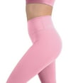 thumbnail image 4 of YITTY Active Women's UltraLuxe Kick Flare High Waist Legging, Athleisure, 4-Way-Stretch, Pink Sorbet, 2X, Short | 30" Inseam, 4 of 8