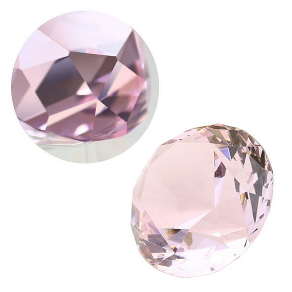 HEMOTON 60 Mm Crystals Pink Gem Big Decorative Diamond Ornaments