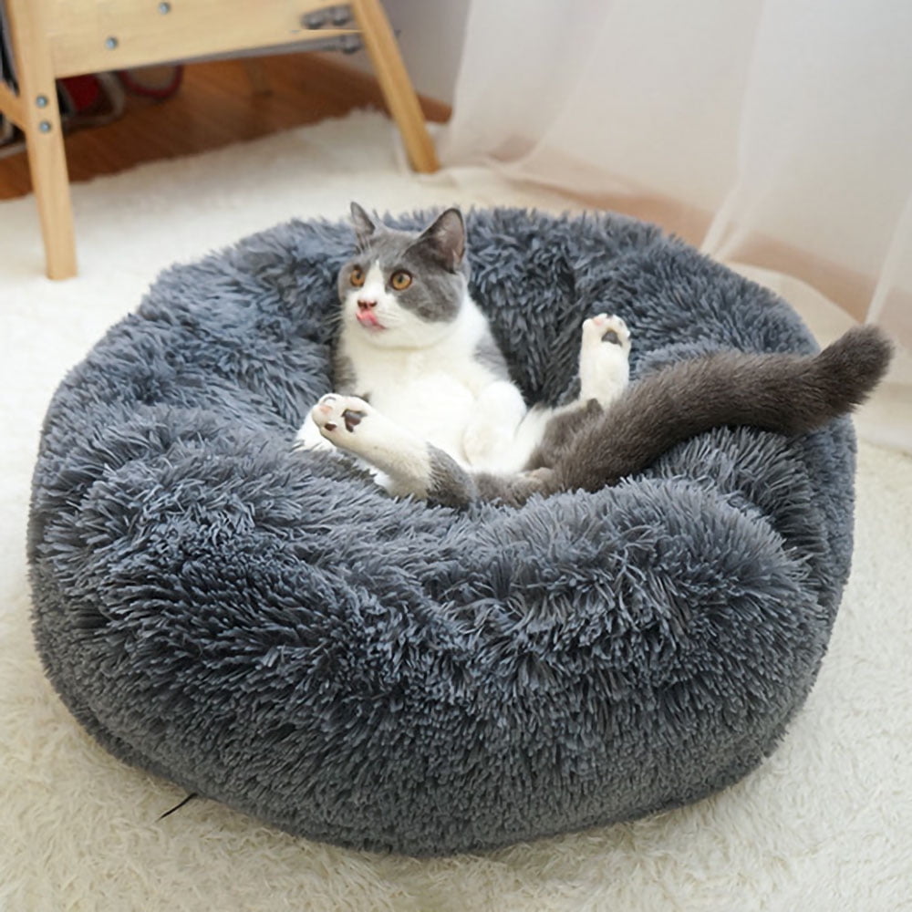 Soft Plush Round Pet Bed Cat, Round Cat Bed