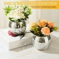 thumbnail image 3 of 6 Pcs Disco Ball Vase Disco Ball Planter for Centerpieces Disco Ball Decor Flower Vase with Mirror Glass for Wedding, 3 of 6