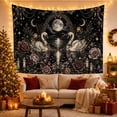thumbnail image 3 of White Swans on Moonlit Water, Romantic Gothic for Art Lovers, Celestial Floral Garden Decor, Anniversary Gift, Tapestry Wall Hanging for Bedroom and Living Room, 3 of 7