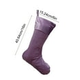 thumbnail image 3 of Neoyler Christmas Decorations Velvet Christmas Stocking Hanging Holiday Ornament with Rope Hanger Plush Soft Detailed Snowflake and Star Embellishments for Mantel Tree Display Purple 9.1in, 3 of 6