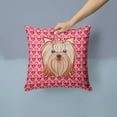 thumbnail image 2 of Carolines Treasures BB5274PW1414 Yorkie Yorkishire Terrier Fabric Decorative Pillow, 14Hx14W, multicolor, 2 of 4