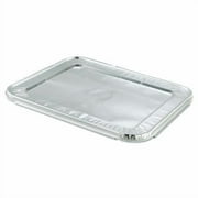 HFA Steam Pan Foil Lids, Fits Half-Size Pan, 25 Gauge, 12.81 x 10.44, 100/Carton