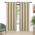 thumbnail image 1 of Cortinas Blackout Beige Juego de 2 Paneles, Cortinas Blackout con Bolsillo para Barra de 52x84 Pulgadas, Cortinas Térmicas Aisladas para Ventanas en Verano, Cortinas Sólidas con Privacidad Asegurada, 1 of 7