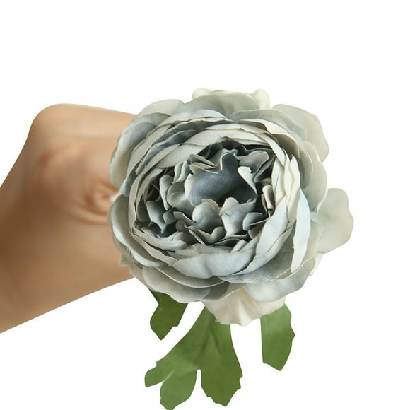 Matoen12 Single-Head Cloth Artificial Flowers, Simulated Globe Roses Fadeproof Faux Flowers Handheld Bouquet, Bridal Wedding Party Floral Arrangements Home Decor for Indoor Outdoor