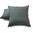 thumbnail image 2 of Aiking Set of 2 Solid 18 x 18 inch Decorative Throw Pillow Covers, Steel Grey, 2 of 4
