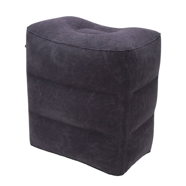 Almohada de reposapiés de pastel inflable, almohada de reposapiés de pastel portátil pvc folleting footrest cojín para niños viajes de avión para adultos
