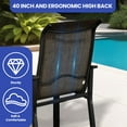 thumbnail image 5 of Uforic 2-pieces Patio Chairs, Outdoor Dining Chairs, Ergonomic Chairs with Quick Drying and Breathable Fabric, Ideal for Patio, Backyard, Garden, and Porch, Brown, 5 of 6