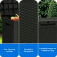 thumbnail image 4 of DEXTRUS 60 Gallon Outdoor Resin Deck Box with Side Handles, Weatherproof & Lockable Patio Furniture Storage, Black, 4 of 10