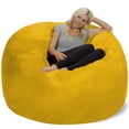 thumbnail image 2 of Chill Sack Bean Bag Chair, Memory Foam Lounger with Microsuede Cover, Kids, Adults, 6 ft, Lemon, 2 of 9