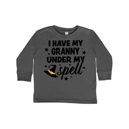 

Inktastic I Have My Granny Under My Spell with Cute Witch Hat Gift Toddler Boy or Toddler Girl Long Sleeve T-Shirt